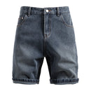 Men Summer Retro Casual Denim Shorts Slim Fit Comfortable Denim Shorts