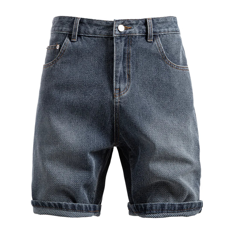 Men Summer Retro Casual Denim Shorts Slim Fit Comfortable Denim Shorts