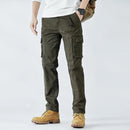 Men's Cargo Pants Straight Leg Stretch Tactical Trouser Male Military Outdoor Camping Casual