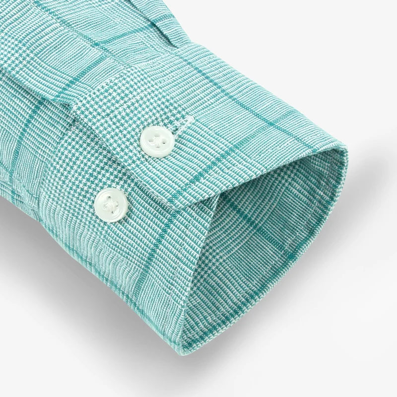 Plaid Linen Shirt Casual Men Shirts Clothing Summer