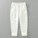 Linen Men Pants Basic Loose Casual Trouser Breathable Summer Clothes