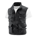 Male Casual Vest Waistcoat Men Outdoor Cargo Breathable Vest Men Pocket Vest Coat