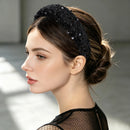 Women Unique Sparkly Headband Hand‑Sewn High‑Crownhair hoop Daily Hair Accessory