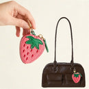 Charm Strawberry Fruit coin purse Cute mini pouch Wallet key chain Bag Girls Gifts Mini Storage Bag