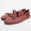Sweet Pink Ballet Flat Shoes Women Comfort Shallow Breathable Mesh Mary Jane Shoes