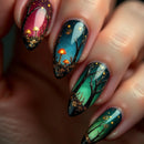 Nails for women girls flowers Mushroom beach for Summer Autumn Press on false nail tips