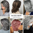 Collage of women with styled hair in various colors and lengths, Obroi