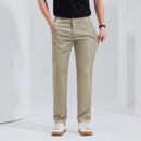 Spring Summer Men's Solid Trousers Men Loose Straight Casual Pants