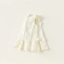 Toddler Girls Sleeveless Dress Floral Ruffle Hem Sundress Baby Princess Outfit Kids Clothes