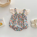 Baby Floral Bag Fart Clothes Summer Children Clothing Women's Baby Camisoles Bodysuit