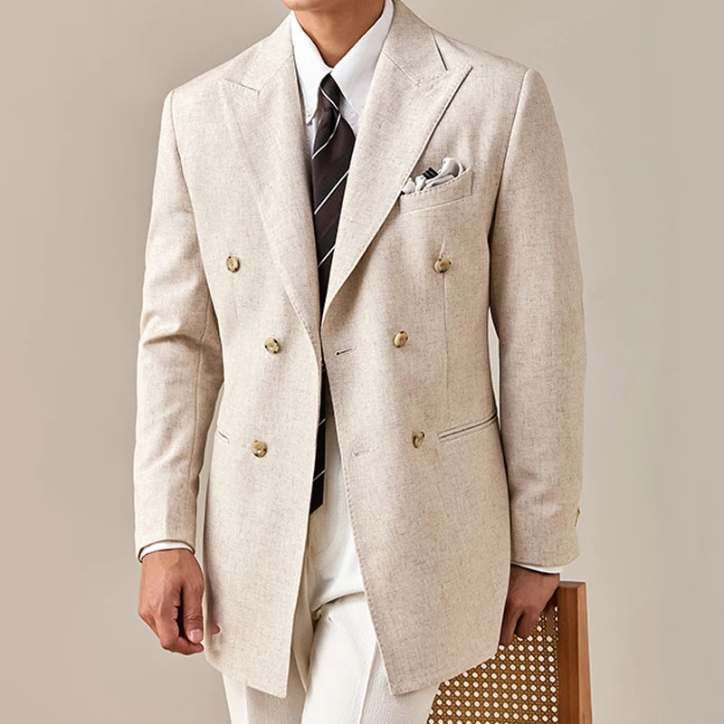 Men Blazer Slim Fit Blazer Double Breasted Blazer Men