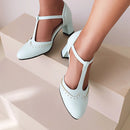 Women Shoes T-strap Sandals Summer High Heel Shoes Buckle Leather Gladiator Luxury Shoes Womens Designers