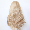 Flaxen Brown Lace Front Wig Long Body Wave Flax Golden Lace Front Synthetic Wig Pre Plucked Hair