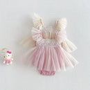 New Infant Girls Mesh Romper Dress Newborn Princess Kids Cute Party Birthday Dress 0-2 T