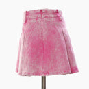 Women Denim Skirt Summer Wash Snowflake Umbrella Skirts Waist All Match Mini Jean Skirts
