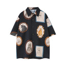 Short Sleeve Shirts Men Summer Retro Lapel Single Breasted Half-Sleeve Shirts Men