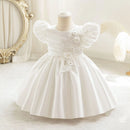Baby Girl Princess Dress Infant Toddler Vintage Satin Party Birthday Frocks Baby Gowns