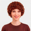 Spice Wig Bouncy Short Curly Orange Wigs for Women Red Brown Hair Fluffy Female