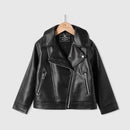 Baby Girl Boy Leather Jacket Loose Infant Toddler Child Leather Coat Casual Spring Autumn Outwear Baby