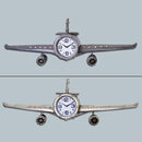 American Retro Large Wall Clock Metal Airplane Silent Watches Industrial Style Clocks Wall