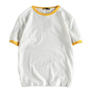 Summer Short Sleeved T-Shirt Men Simple Solid Cotton All Match Casual Round Neck Threaded Half Sleeved Bottoming Shirt