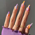 24pcs French White Spot Seamless Removable Nails Capsule Full Cover Waterproof Nails Set Press On Nail