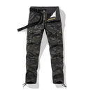 Men's Cotton Casual Cargo Pants Baggy Travel with Multi Pockets