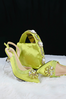 Lastest Italian Design Ladies Shoes with Matching Bag Set Shoes and Bag Set