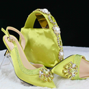 Lastest Italian Design Ladies Shoes with Matching Bag Set Shoes and Bag Set