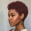 Pixie Cut Wigs Human Hair Wig For Black Women Short Afro Kinky Curly Machine Made Wigs