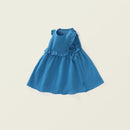 Children Clothing, Girls Sleeveless Dress Summer Children Version Lace Blue Vest Skirt