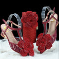 Shoes and Bag Set silver Italian Shoes with Matching Bags Women party