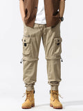 Men Tapered Pants Detachable Pants Legs Cargo Long Pants Male Cotton Trousers