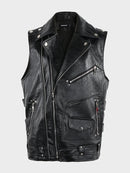 Spring Autumn Leather Vest Women Sleeveless Biker Jacket Clothes Men