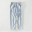 Jeans for Men Causal Baggy Jeans Washed Micro Stretch Mid Waist Straight Blue Jeans Simple Denim Pant