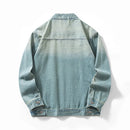 Men's Casual Denim Jacket Style Loose Workwear Jacket Top