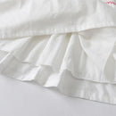 Autumn Girls Clothes Kids Dress Long Sleeve Children Baby Infants Princess Fairy Party Dresses with Hairband White