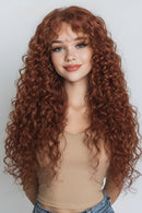 Wigs For Women 30 Inch Omber Brown Blonde Ginger Lace Wigs With Baby Hair Cosplay Wigs