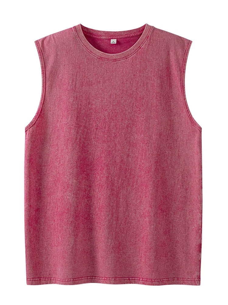 Summer Men Tank Tops Sleeveless T Shirts Running Beach Cutoff Tees