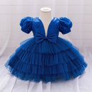 Elegant Baby Girl Dress Toddler Wedding 1st Birthday Bridesmaids Dress Tulle Princess