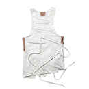 Tank Top Cotton Vest Waxed Dyed Worn Out Water Washing Tassel Sleeveless T-shirt