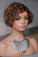 Rose Curly Short Bob Wig Highlight 4/27 Honey Blonde Human Hair Bob Wig Deep Curly For Women Human Hair