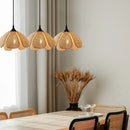 Wicker Petal Pendant Lights Fixtures Home Indoor Decor
