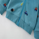 Unicorn Outwear Girls Hooded Shirts With Zipper Children's Jackets Outwear Spring Wear