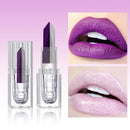 2-in-1 Glitter Lipstick & Shiny Gradient Lip Gloss, Long-Lasting Sparkly Lip Makeup for Halloween, Christmas & Holiday Parties