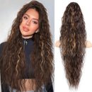 Wig clip ponytail water ripple long curly hair fluffy long curly hair ponytail