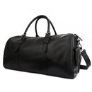 Soft Genuine Leather Travel Bag For Men Women Travel Duffel With Shoe Pocket Big Capacity Male Luggage Bag