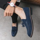 Loafers Men Pointed Suede Leather Casual Shoes Wedding Dress