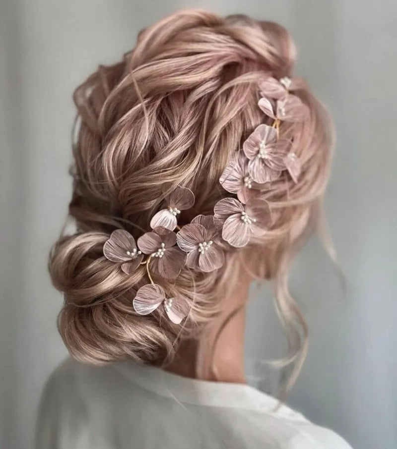 Flower Hairband Bridal Hair Jewelry Pearl Crystal Headband Birthday Party Tiara Wedding Hair Accessories For Women Crown