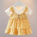 Summer Toddler Girl Dress 0-4Y Baby Girl Clothes Flower Print Princess Costume Wedding Birthday Party Costume Kid Outfit